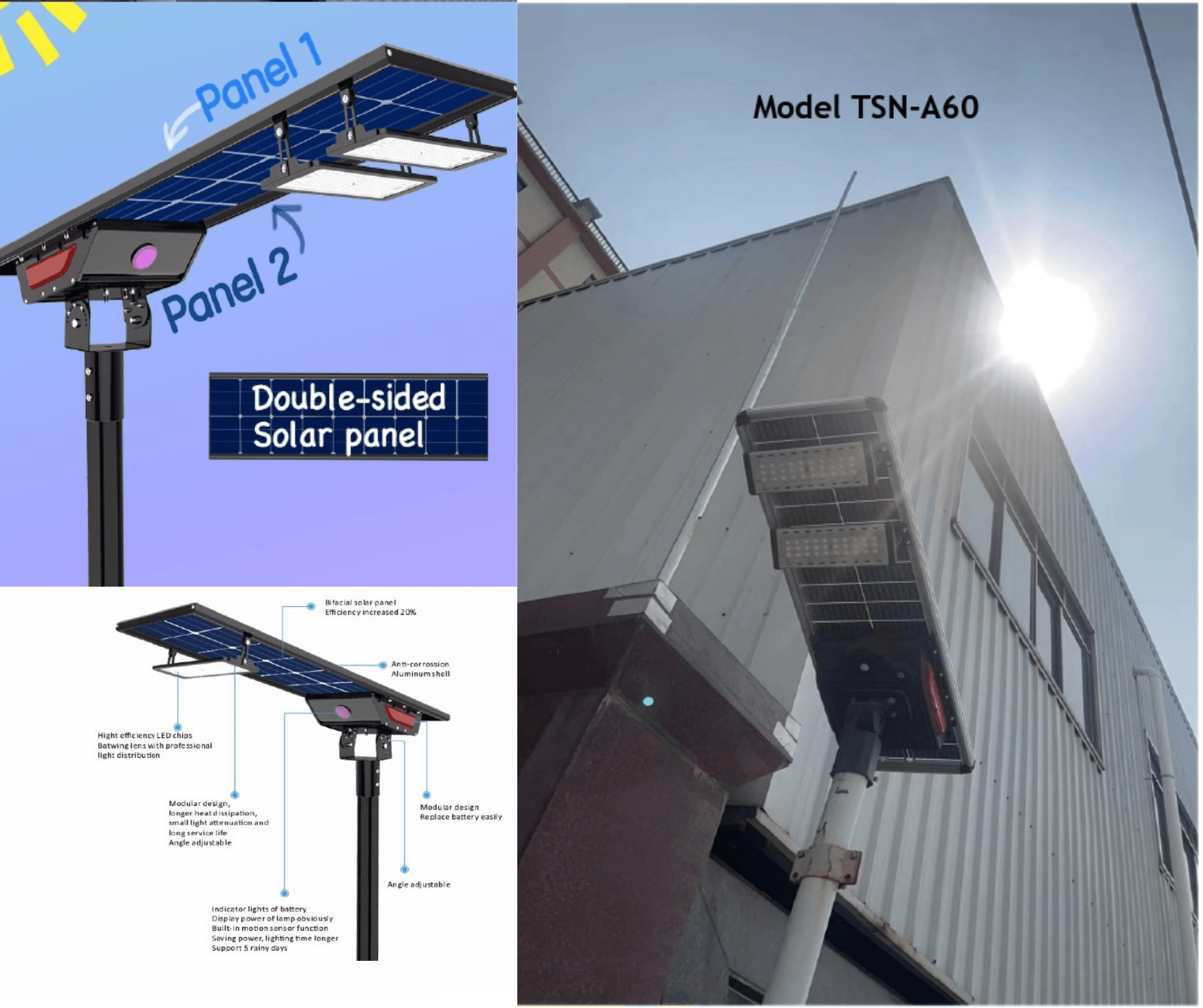 Lampu PJU AIO 60 Watt
